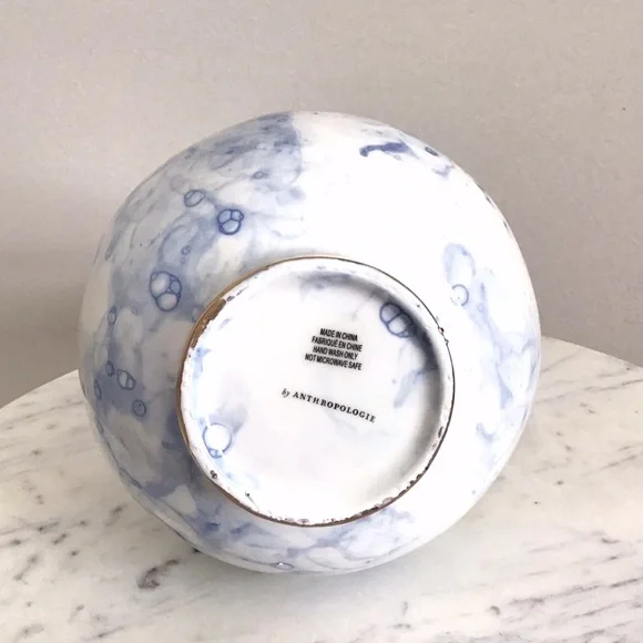 Anthropologie Hand Glazed Stoneware Large Pitcher Vase New In Box Rare NWT